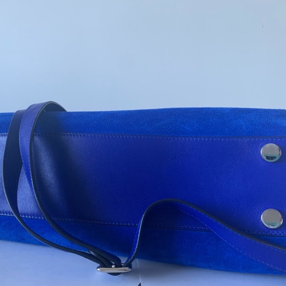 Authentic Jimmy Choo COBALT Suede Tote Bag - Picture 7 of 8